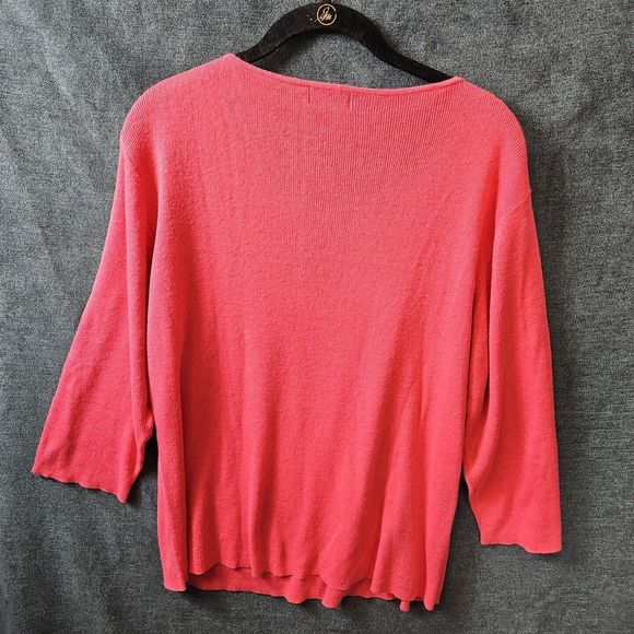 Bay Studio Women's XL Linen Cotton Nylon Pullover Sweater PINK - Picture 6 of 9